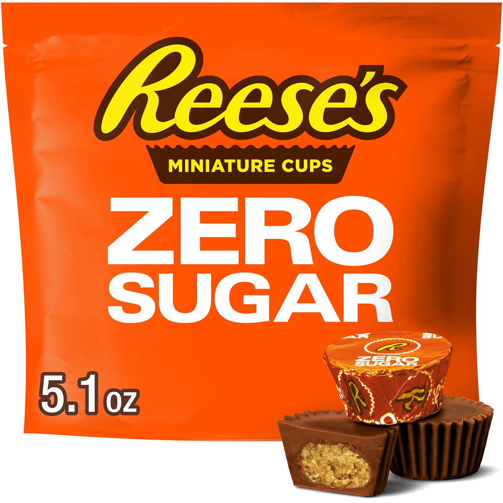 Reese's Miniatures Chocolate Peanut Butter Cups Zero Sugar · Barra · 145 g · bolsa