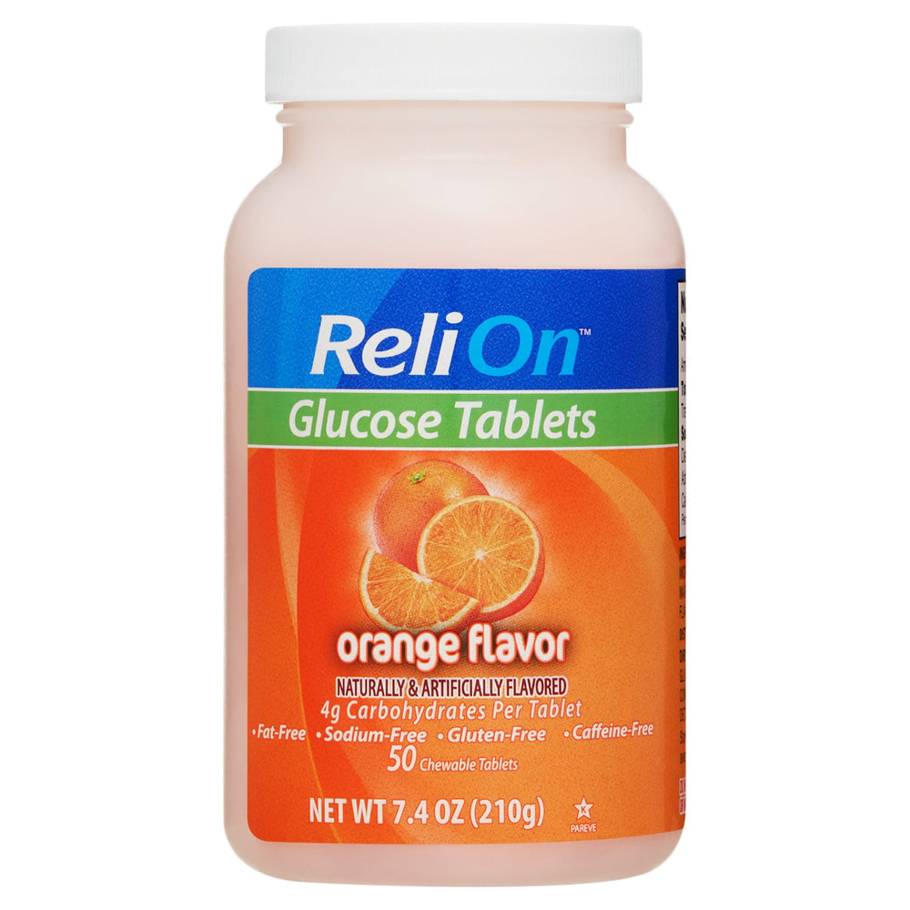 ReliOn Glucose Tablets · Tabletas de glucosa · 50 unidades
