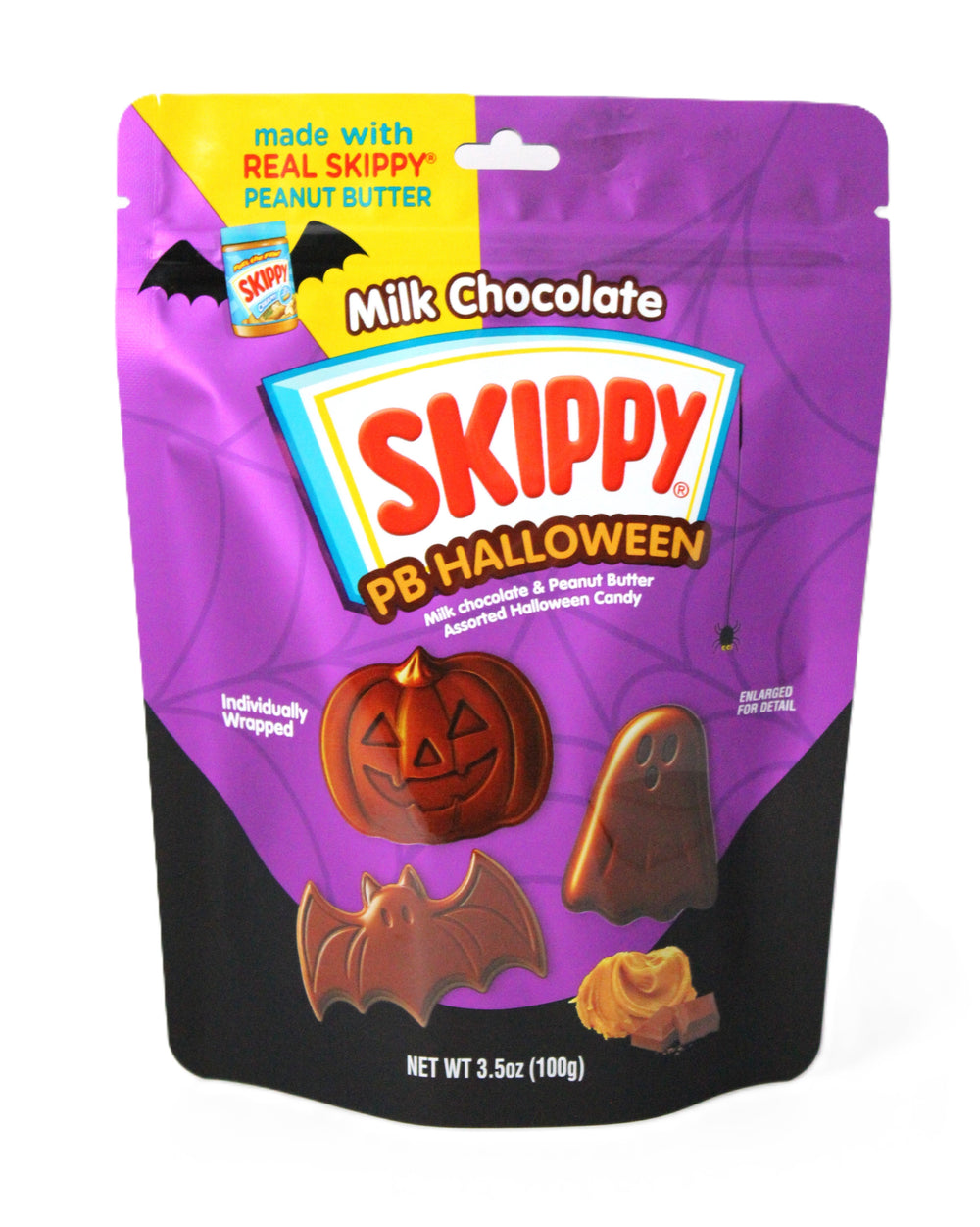 Skippy PB Halloween Chocolate con leche y crema de cacahuate · Chocolate · 100 g · bolsa