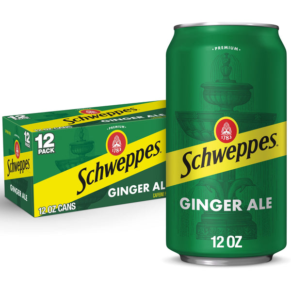 Schweppes Ginger Ale sin cafeína · Refresco · 12 latas de 355 ml