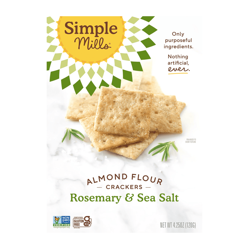 Simple Mills Almond Flour Rosemary and Sea Salt sin gluten · Galletas saladas · 120 g