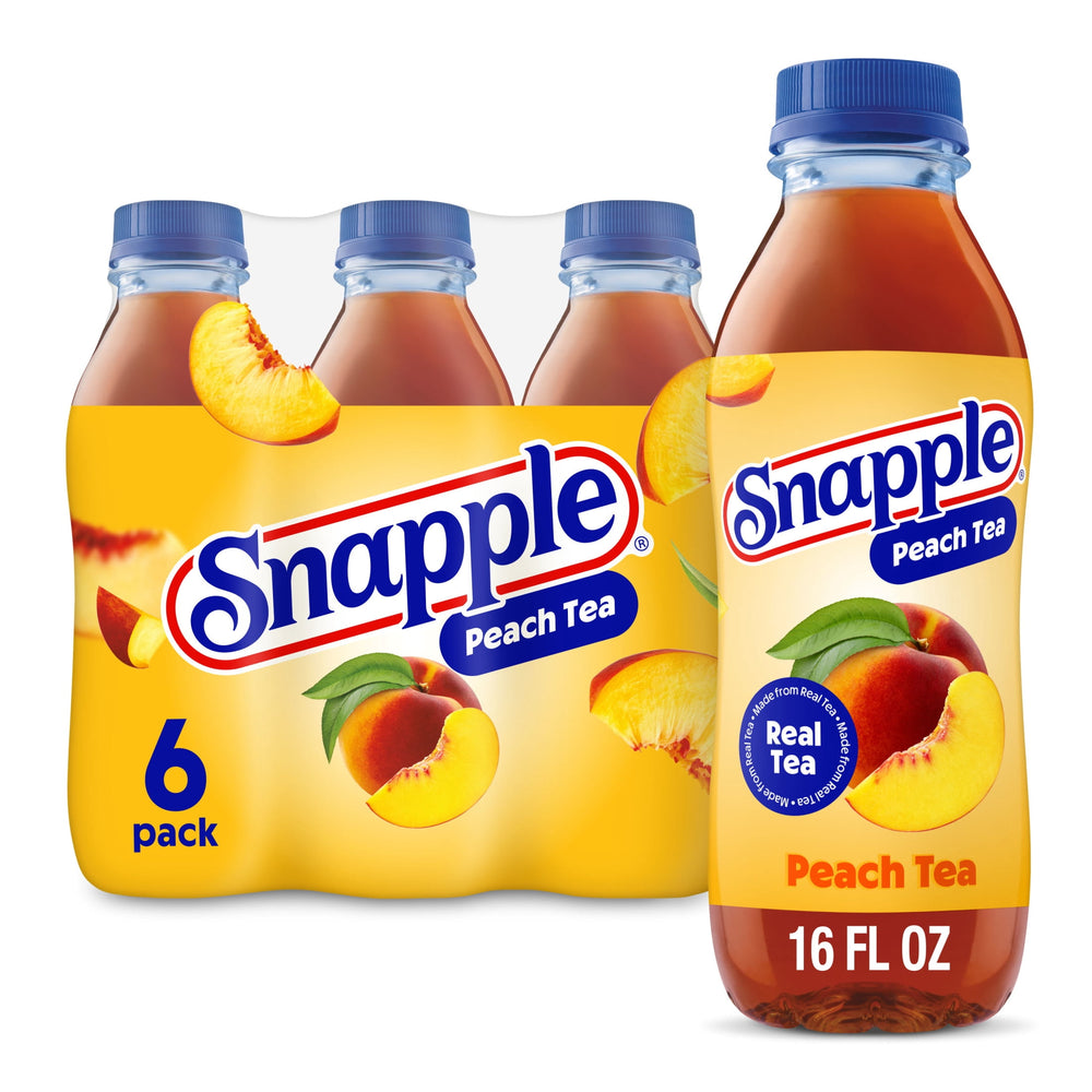 Snapple Natural Peach Bottled Tea · Té · 6 botellas de 473 ml