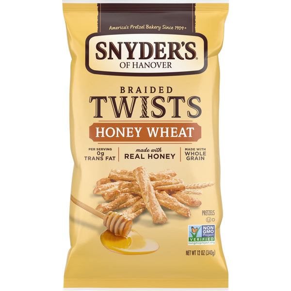 Snyder's of Hanover Braided Pretzel Twists Honey Wheat · Pretzels · 340 g