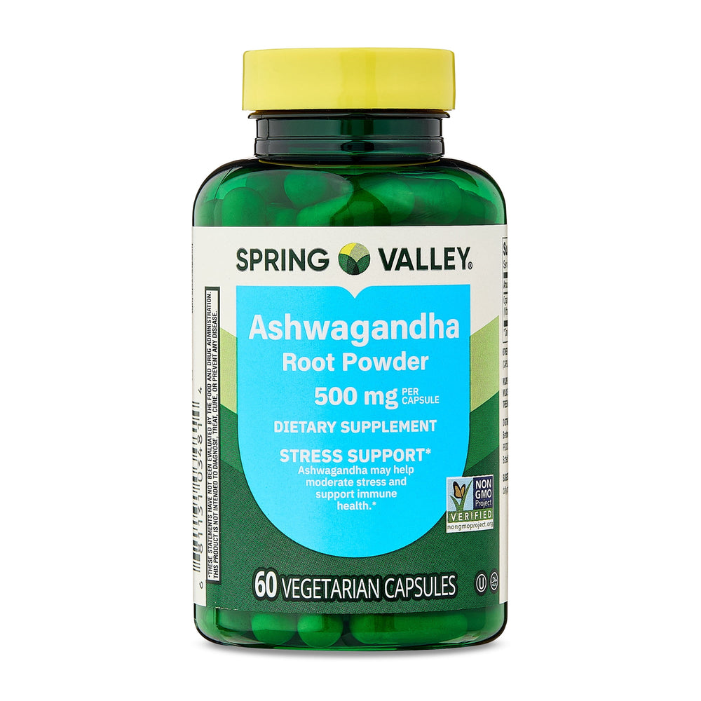 Spring Valley Ashwagandha · Suplemento dietético · 500 mg x 60 cápsulas