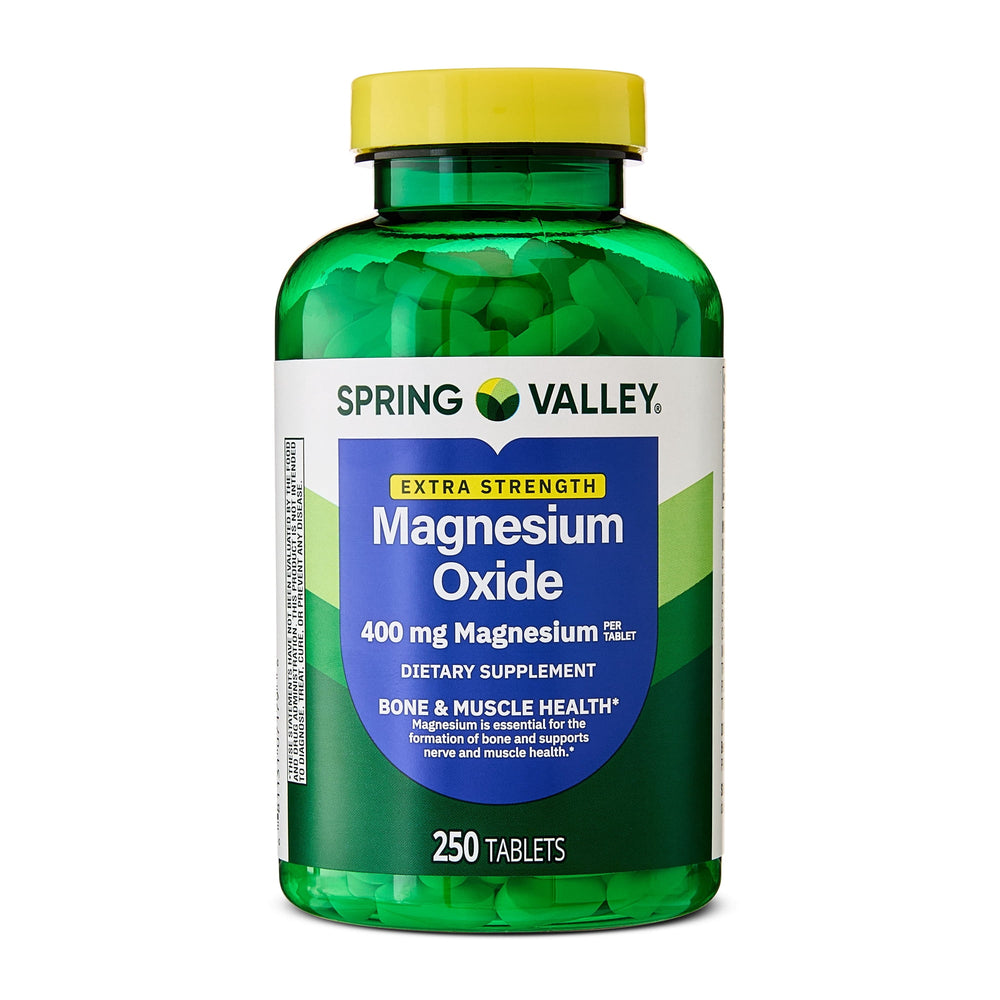 Spring Valley Magnesium Oxide · Suplemento dietético · 250 tabletas