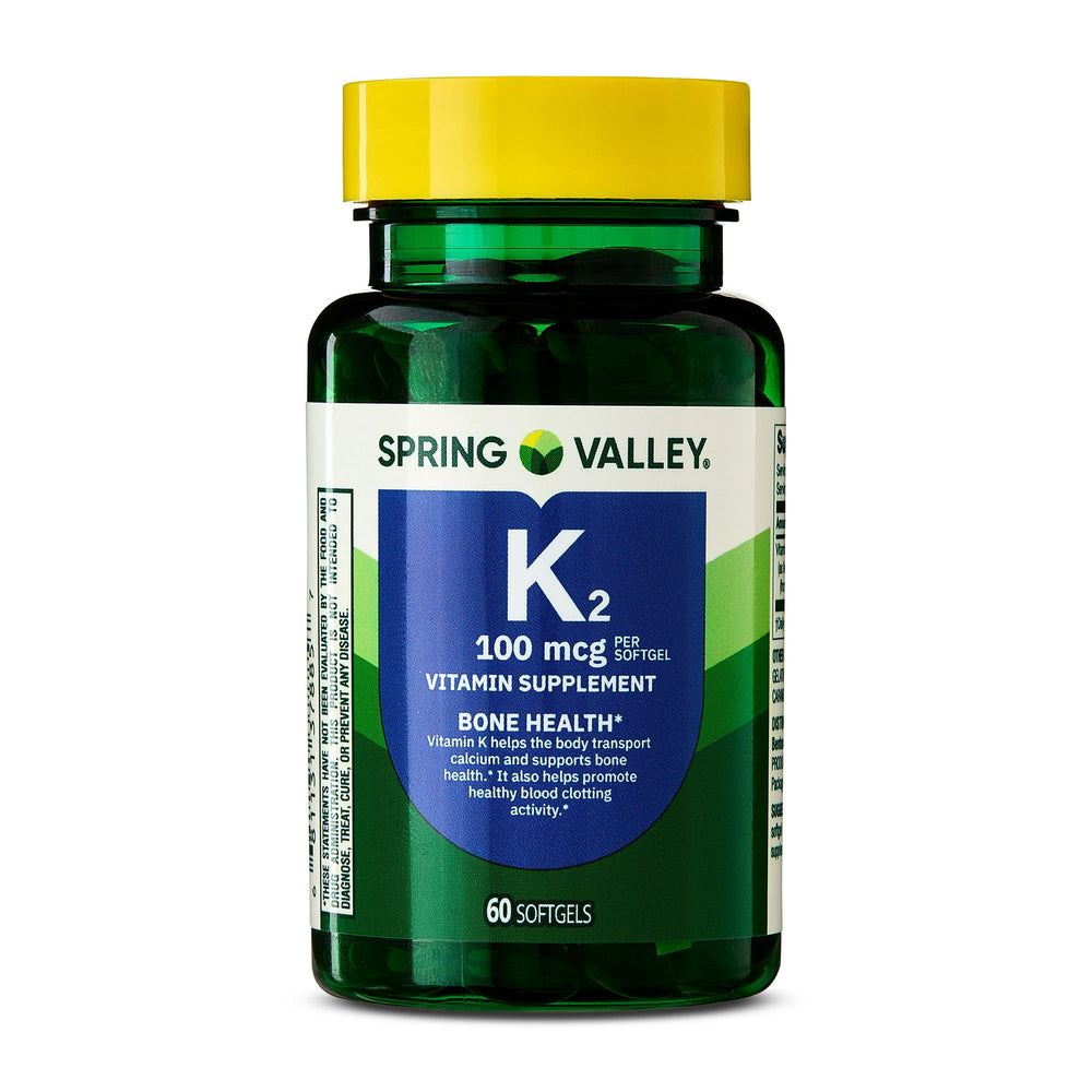 Spring Valley Vitamina K2 · Suplemento vitamínico · 100 mcg x 60 cápsulas