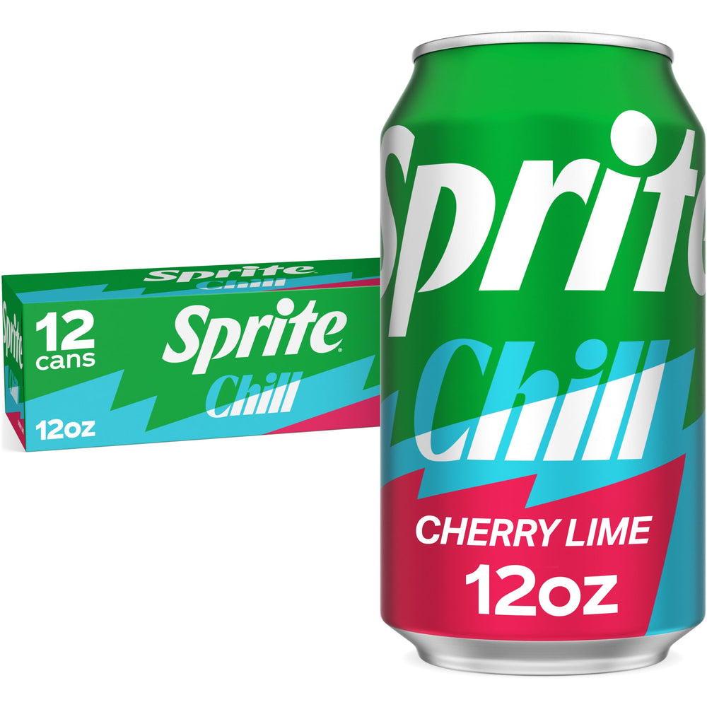 Sprite Chill Cherry-Lime Caffeine Free · Refresco · 12 latas de 355 ml