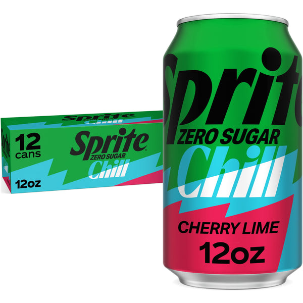 Sprite Chill Cherry-Lime Zero Sugar Caffeine Free · Refresco · 12 latas de 355 ml