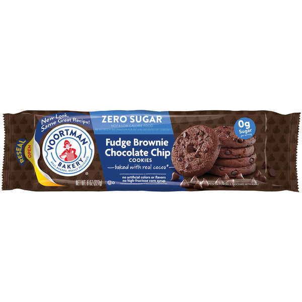 VOORTMAN Bakery Fudge Brownie Chocolate Chip Zero Sugar · Galletas · 227 g