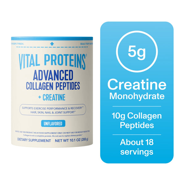 Vital Proteins Advanced Collagen Peptides + Creatine · Suplemento en polvo · 288 g
