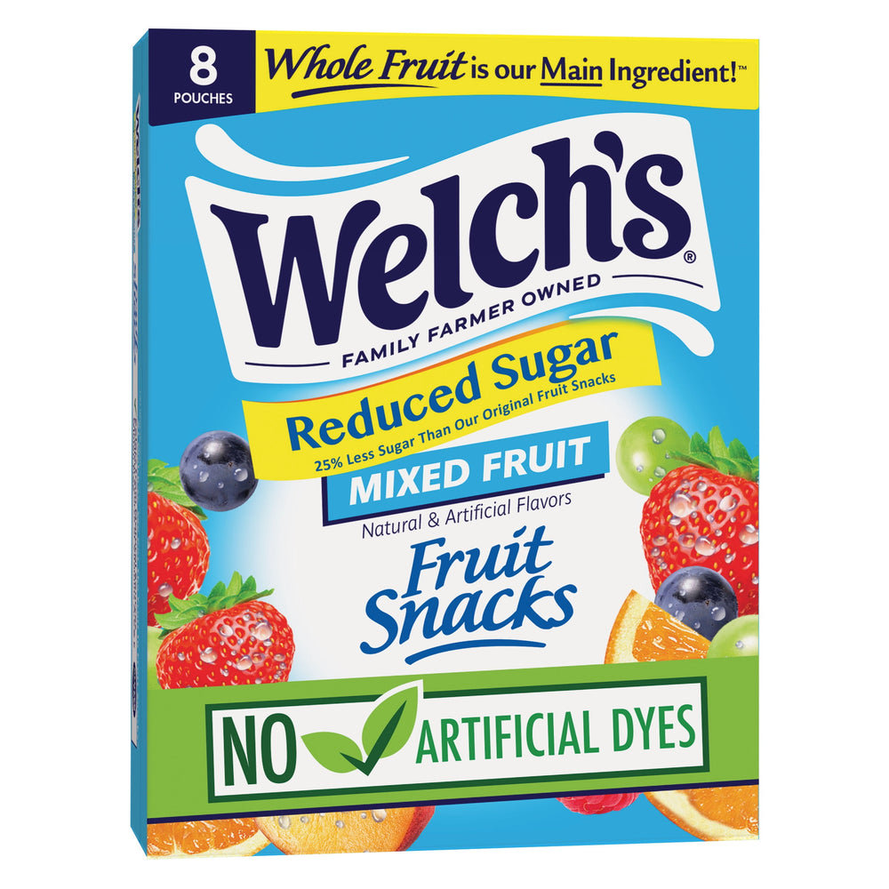 Welch's Fruit Reduced Sugar Mixed Fruit · Gomitas de fruta · 8 pzas de 23 g