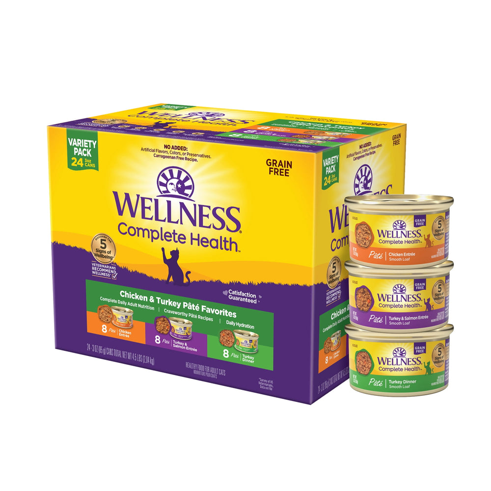 Wellness Complete Health Pâté · Comida húmeda para gatos · 24 unidades de 85g