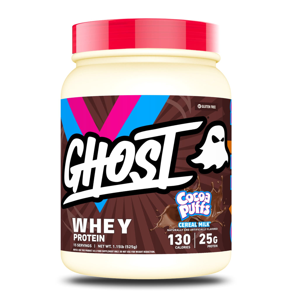 GHOST Whey Protein Cocoa Puffs Cereal Milk · Proteína en polvo · 525 g (15 porciones)