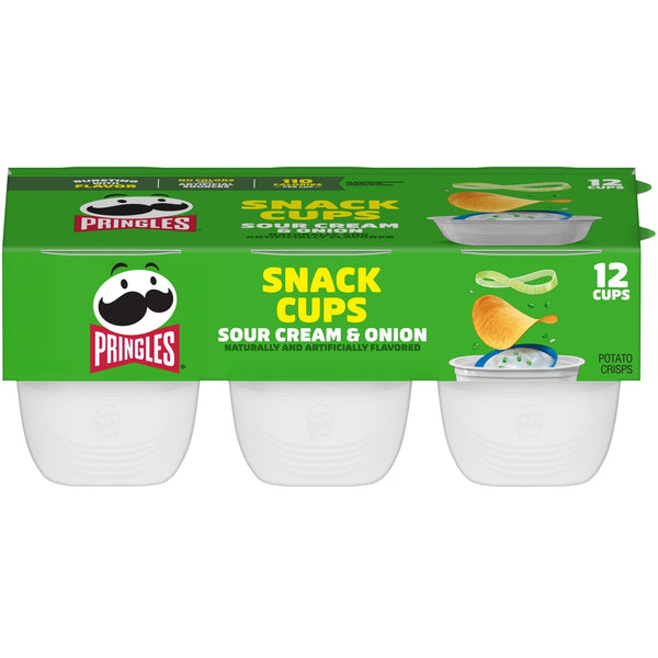 Pringles Potato Crisps Cups Sour Cream & Onion · Papas · 249 g · vasos