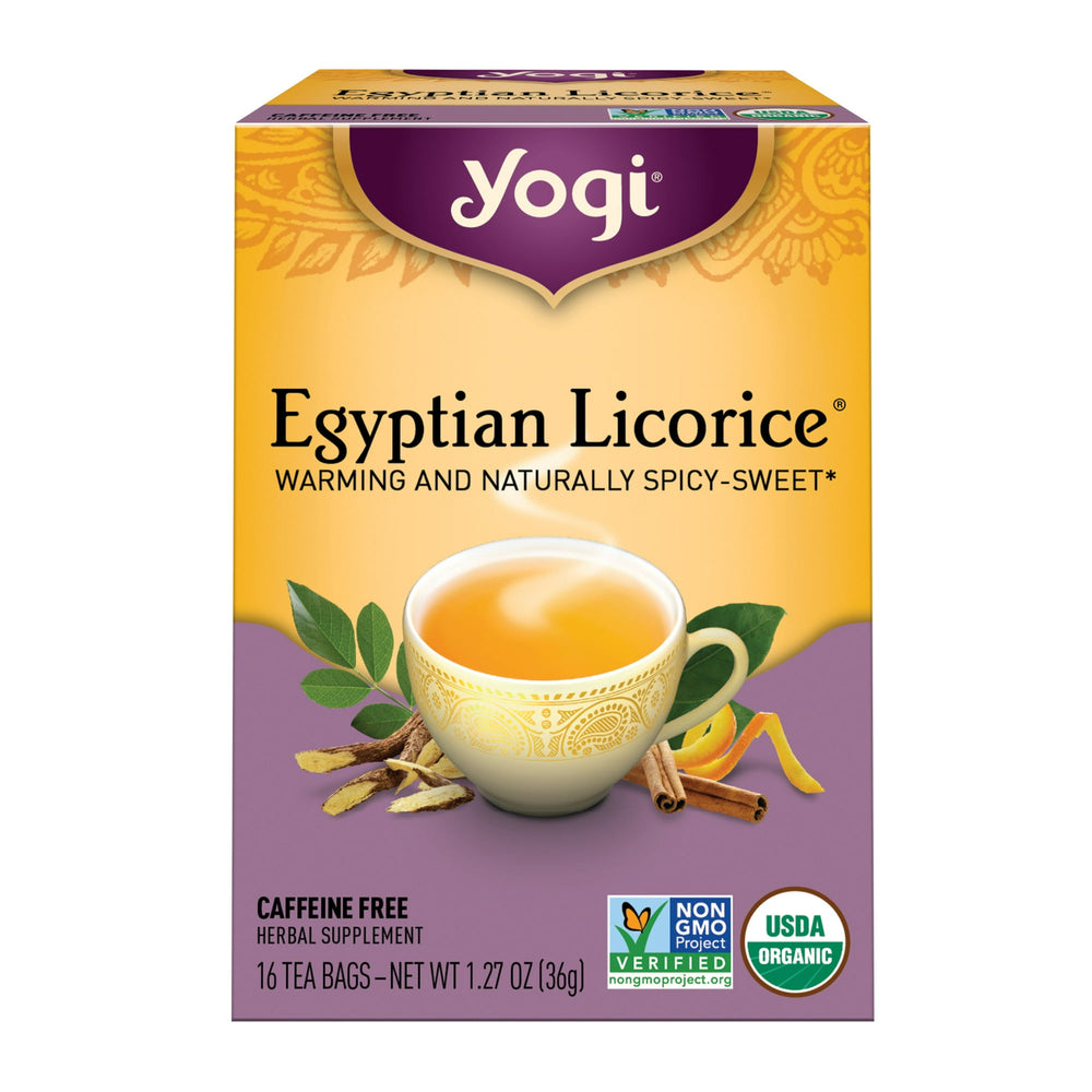 Yogi Egyptian Licorice Organic Herbal Wellness Tea · Té · 16 pzas