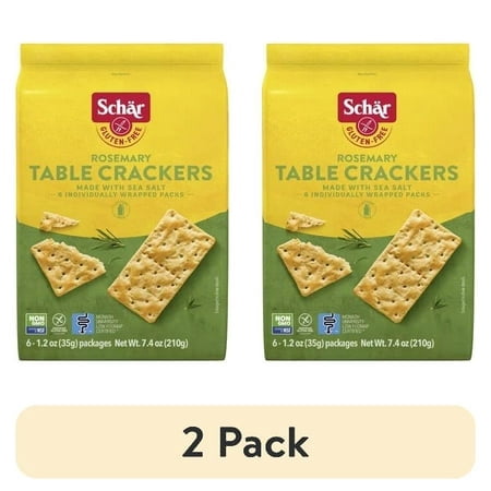 Schar Rosemary Table with Sea Salt Gluten-Free · Galletas saladas · 2 pack de 34 g