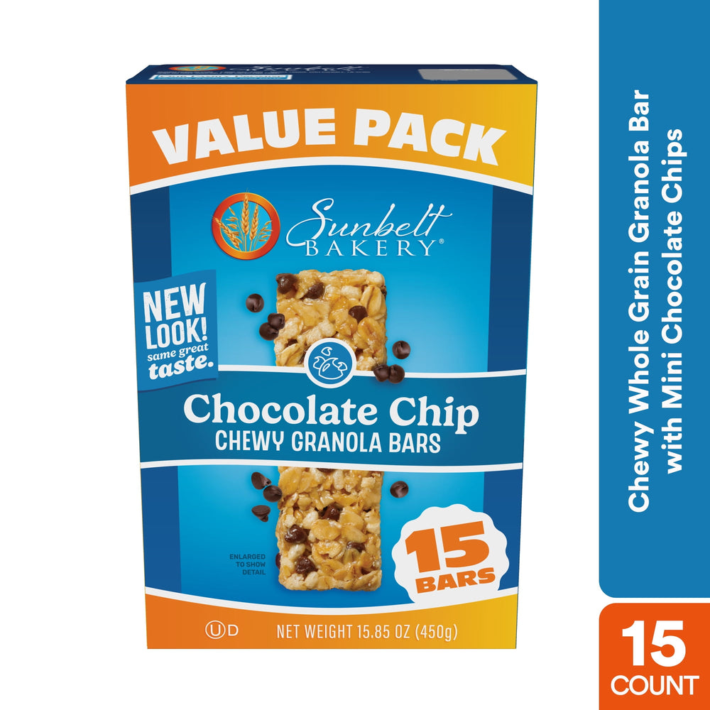 Sunbelt Bakery Chocolate Chip · Barras · 15 pzas