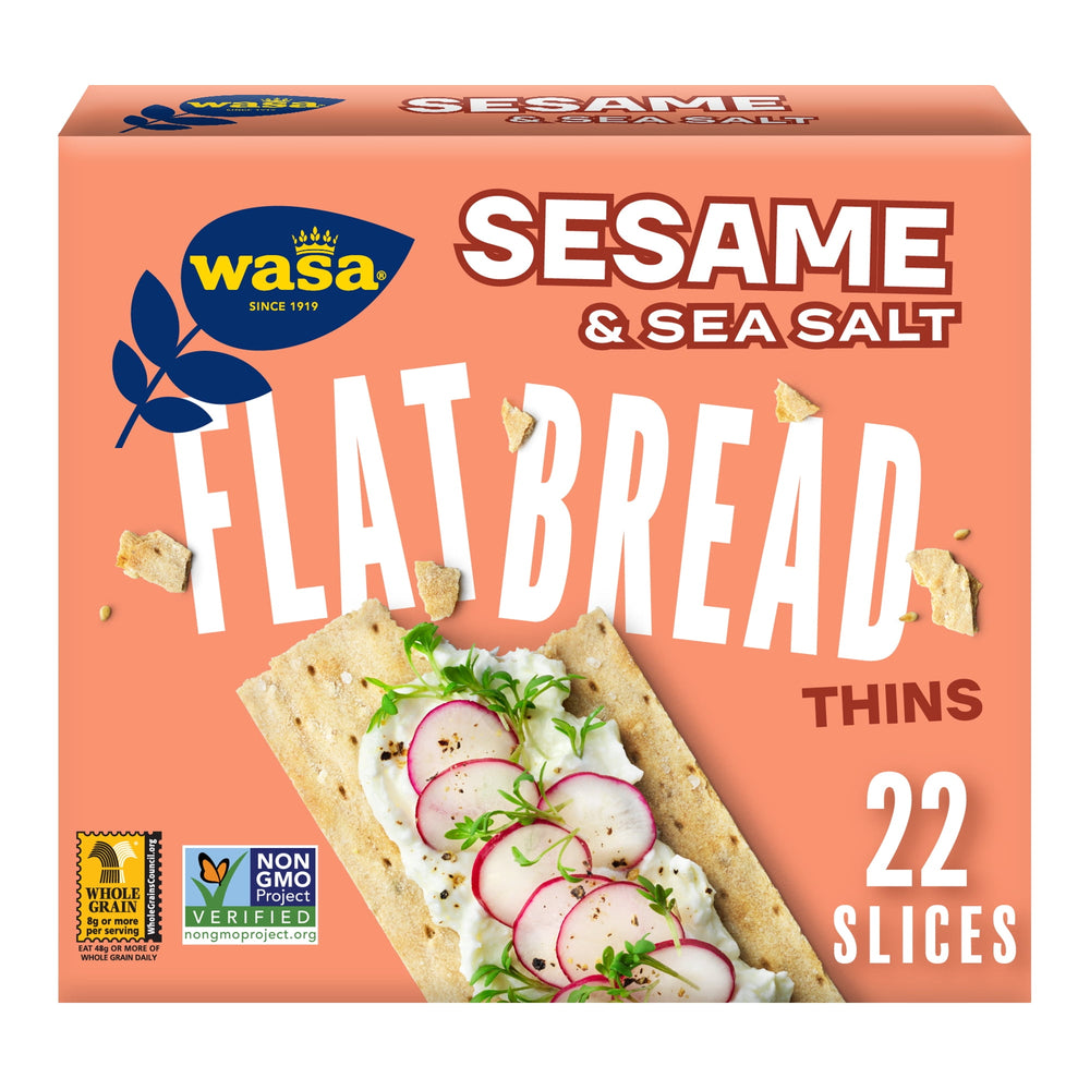 Wasa Sesame & Sea Salt Flatbread Thins · Galletas saladas · 190 g