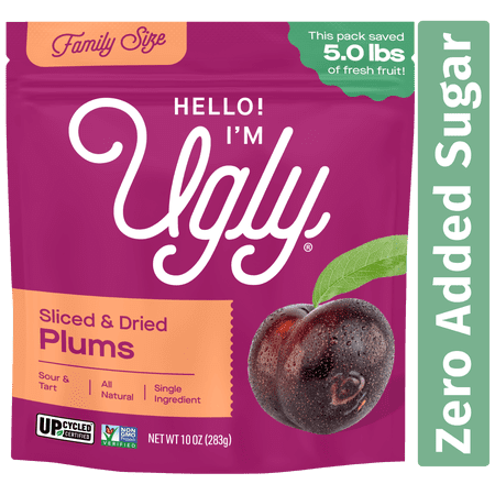 Hello! I'm Ugly Dried & Sliced Plums No Sugar Added · Fruta seca · 283 g