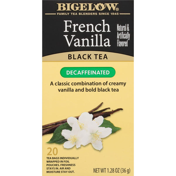 Bigelow Decaffeineated Black Tea French Vanilla · Té · 20 pzas