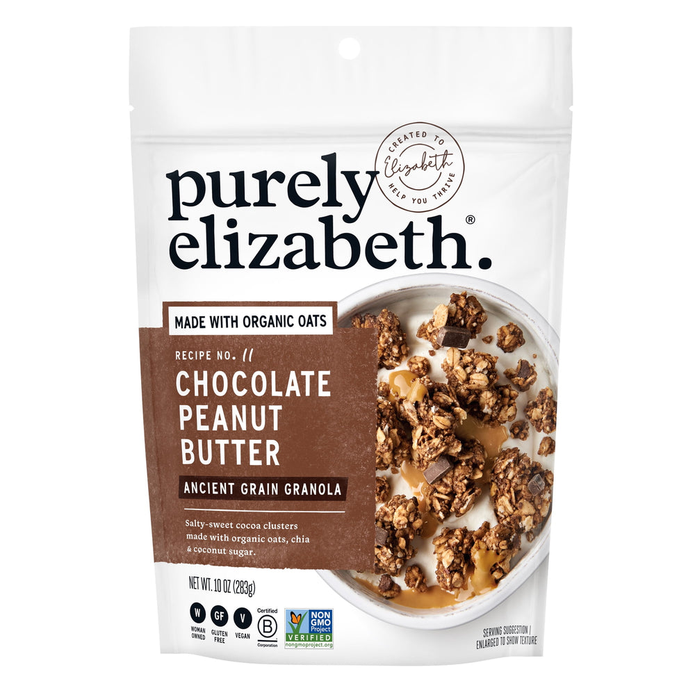 Purely Elizabeth Chocolate Peanut Butter Ancient Grain · Granola · 283 g · bolsa
