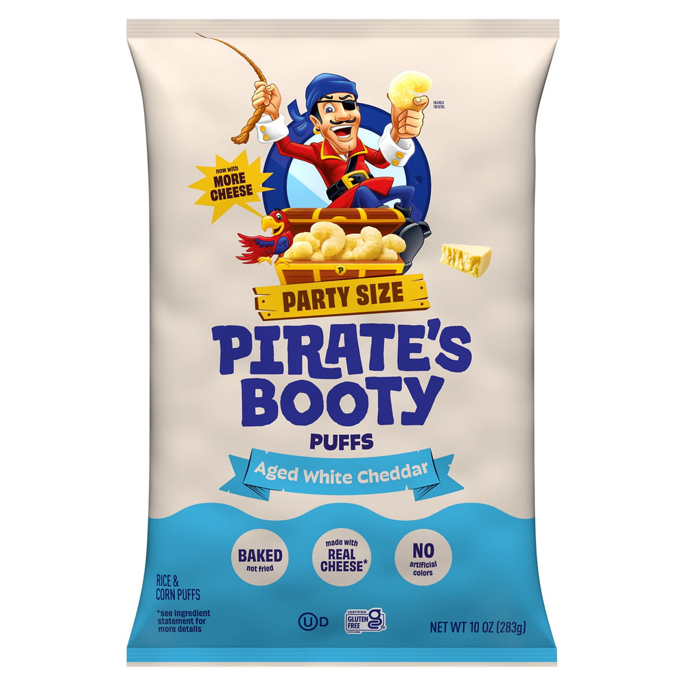Pirate's Booty Aged White Cheddar sin gluten · Frituras · 283 g · bolsa