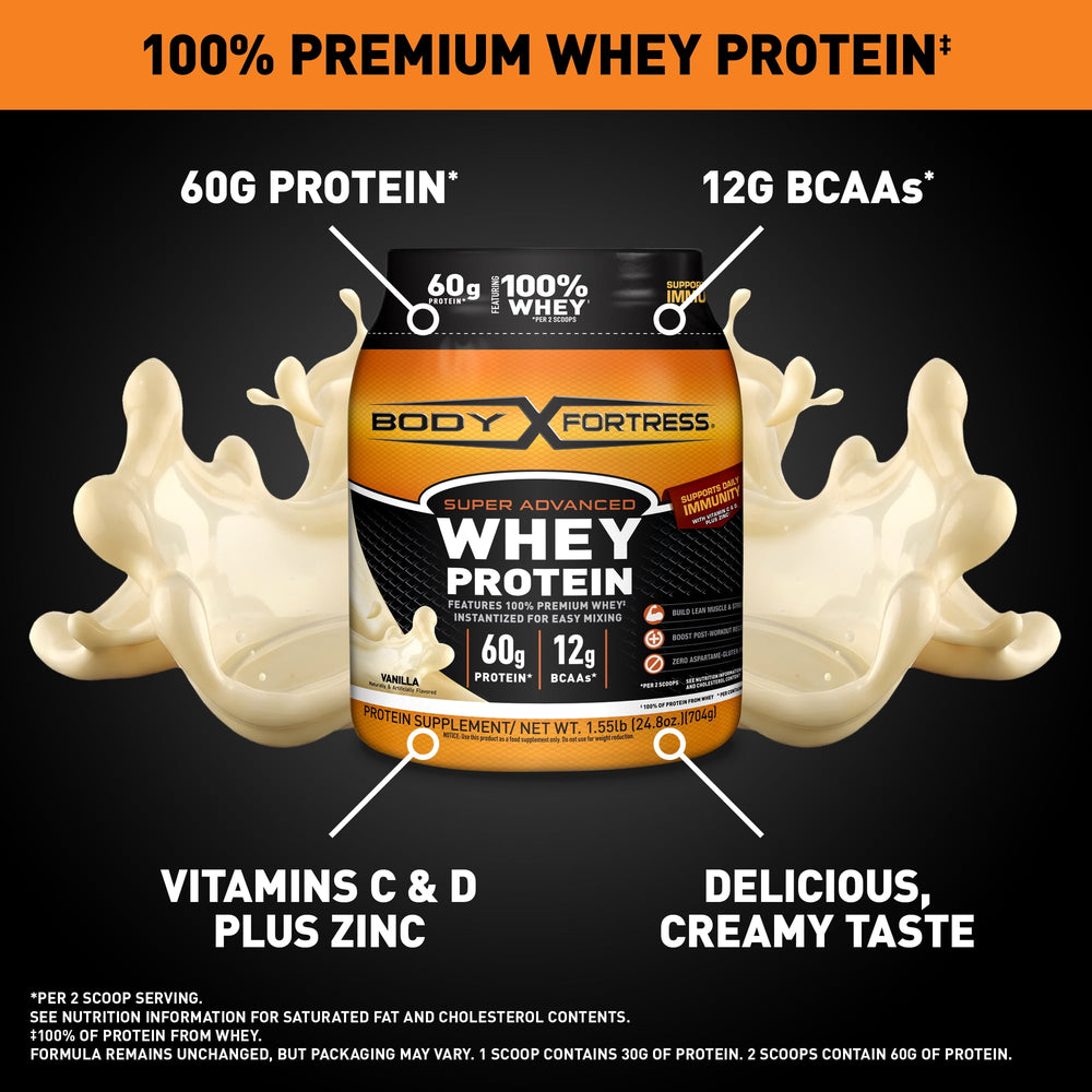 Body Fortress Super Advanced Whey · Proteína en polvo · vainilla · 703 g
