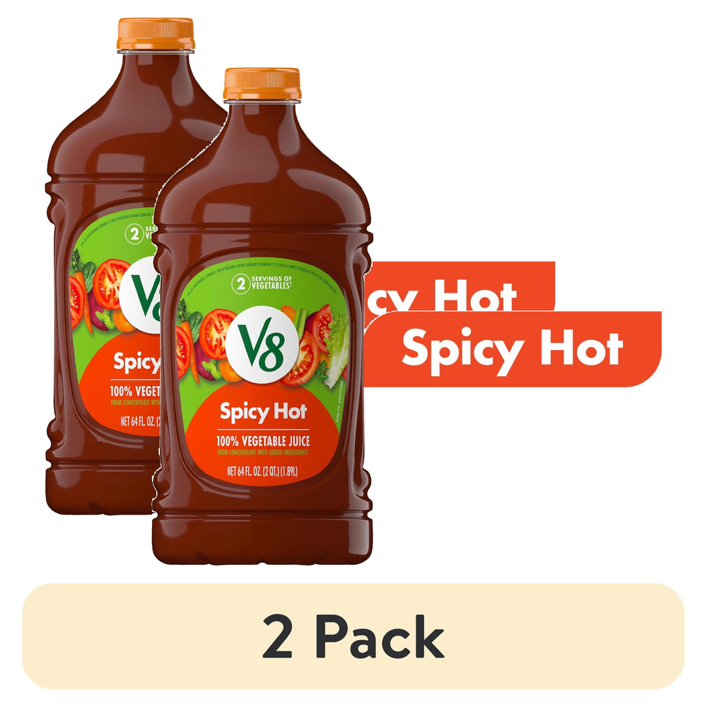V8 Spicy Hot 100% Vegetable Juice · Bebida · 2 botellas de 1.89 L