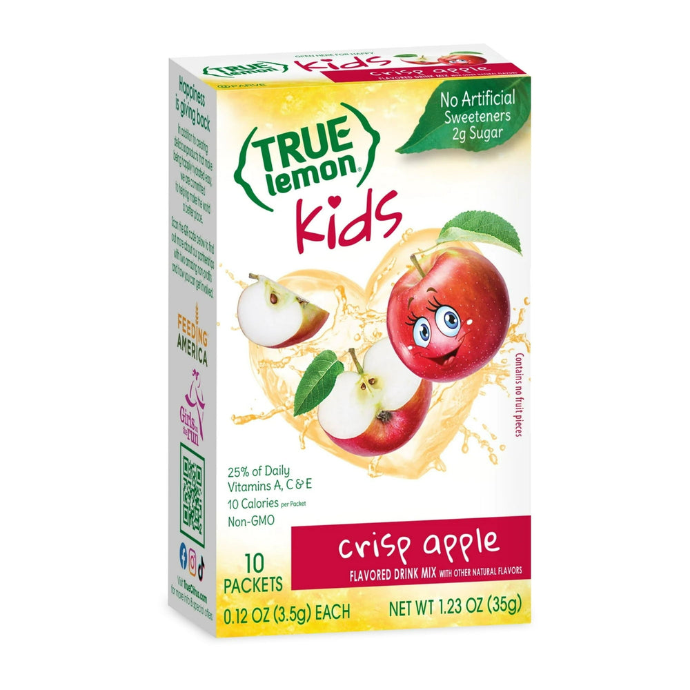 True Lemon Kids Crisp Apple Low Sugar · Polvo para agua · 10 pzas