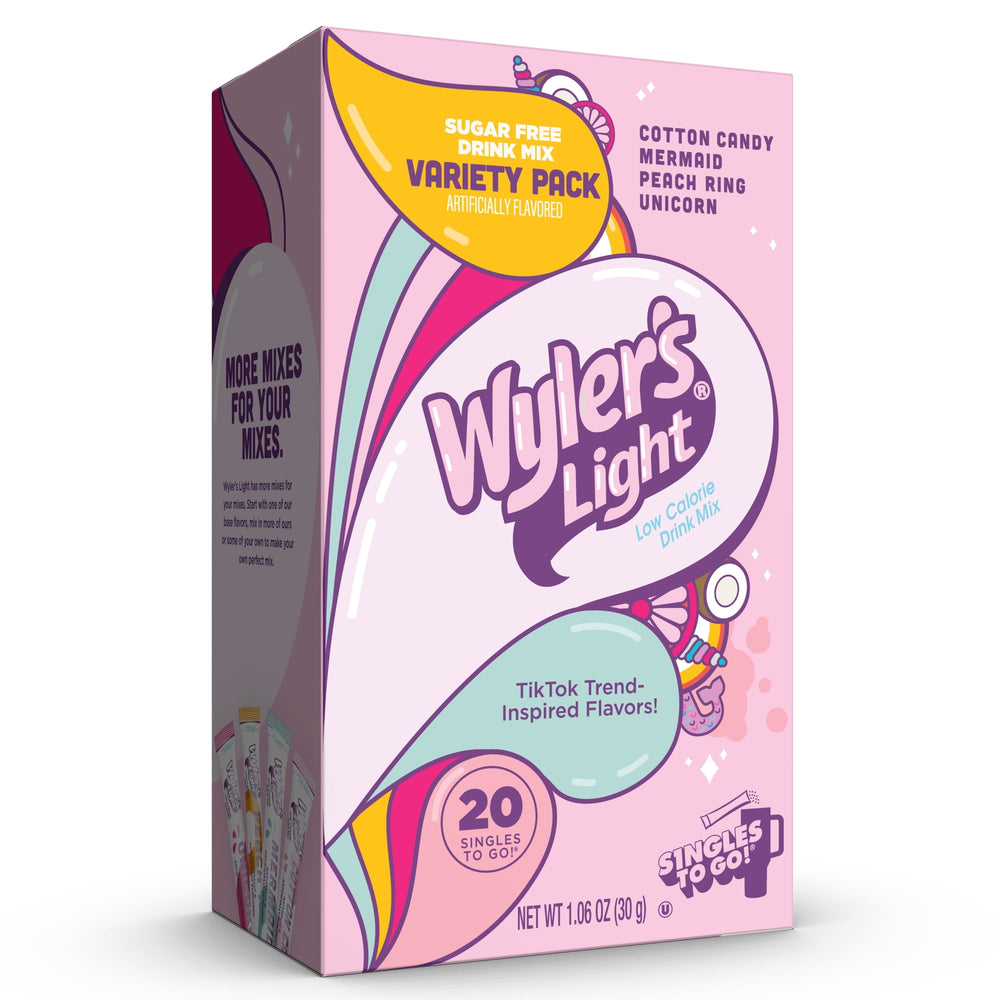 Wyler's Light Watertok Variety Pack Fun Sugar-Free · Polvo para agua · 20 pzas