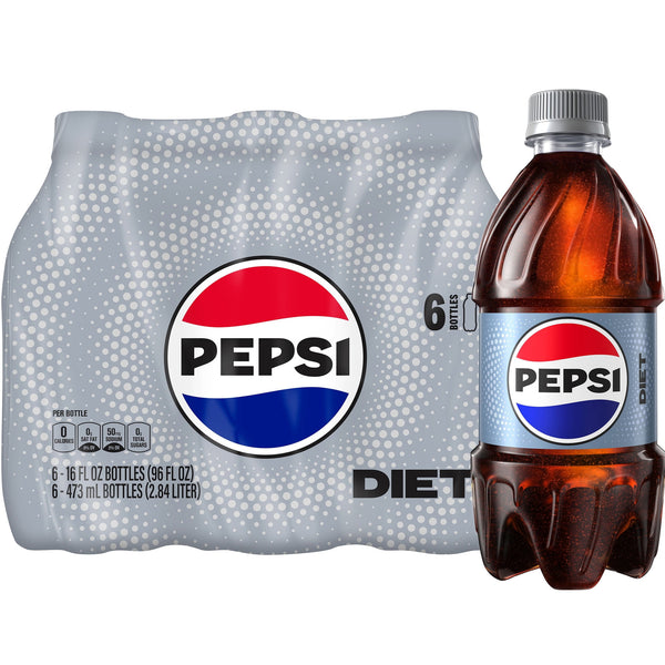 Diet Pepsi Cola · Refresco · 6 botellas de 473 ml