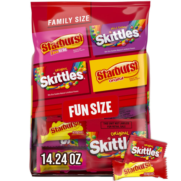 Skittles & Starburst Variety · Caramelos · 404 g · bolsa · tamaño familiar