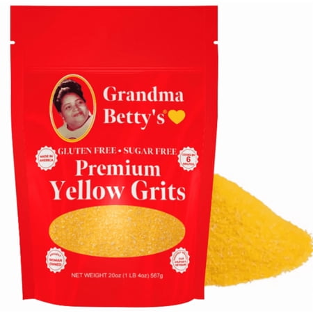 Grandma Betty's Yellow Grits Sodium-Free Gluten-Free Sugar-Free Dairy-Free · Cereal · 567 g · bolsa