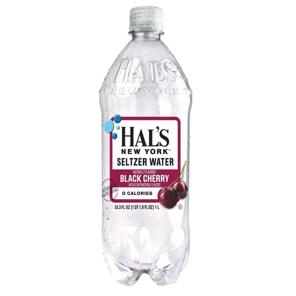 Hal's New York Black Cherry Seltzer Water · Agua mineral · 15 pack · 1000 ml