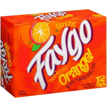 Faygo Caffeine-Free Orange · Refresco · 12 latas de 355 ml