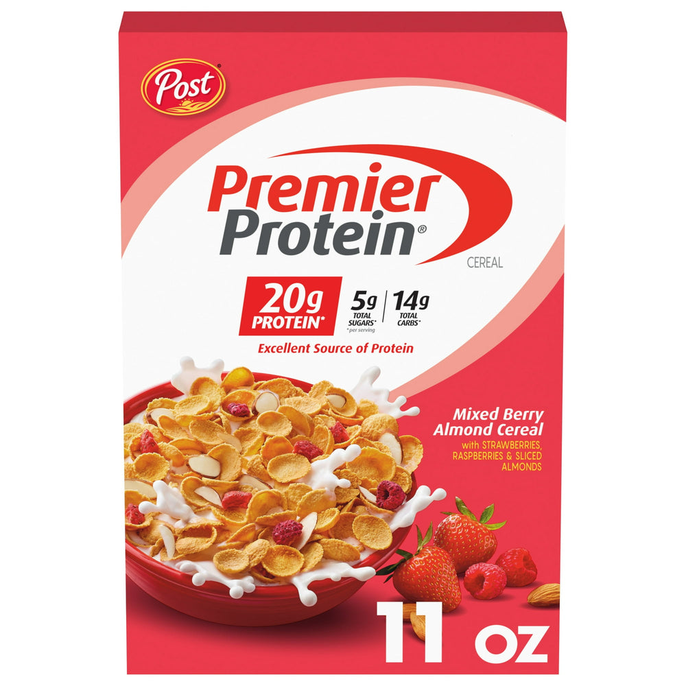 Premier Protein Mixed Berry Almond · Cereal · 312 g · caja