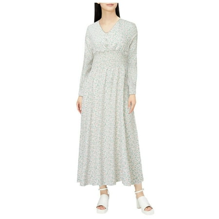 Womens Dresses Long Sleeve Crewneck High Waisted Dress · Bebida · paquete