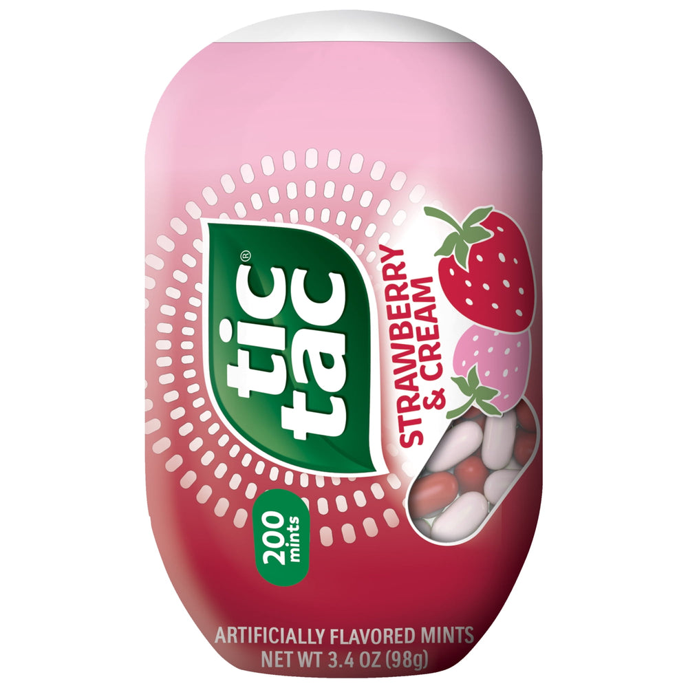 Tic Tac Strawberry & Cream Pocket-Sized · Chicles y mentas · 200 pzas · 96 g