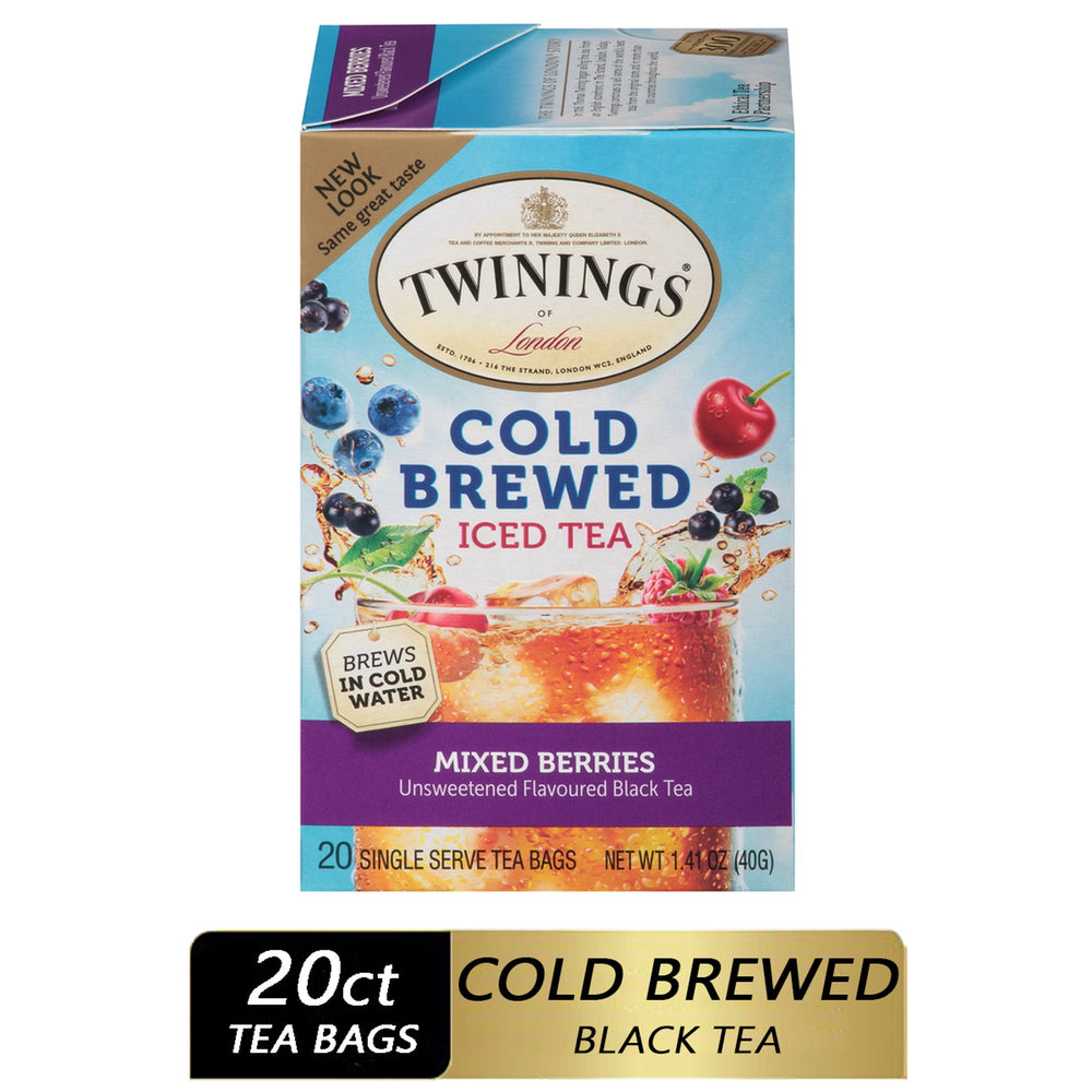 Twinings Cold Brewed Bags Unsweetened Mixed Berries Black · Té · 20 pzas