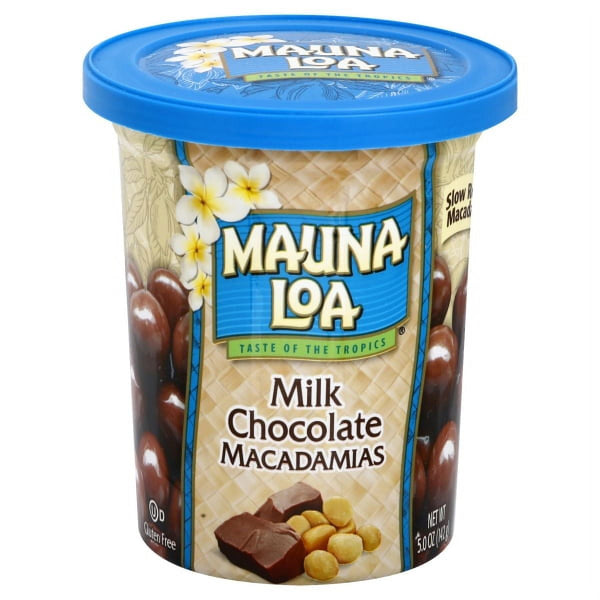 Mauna Loa Milk Chocolate Covered Macadamias with Allergen · Caramelos · 142 g · lata