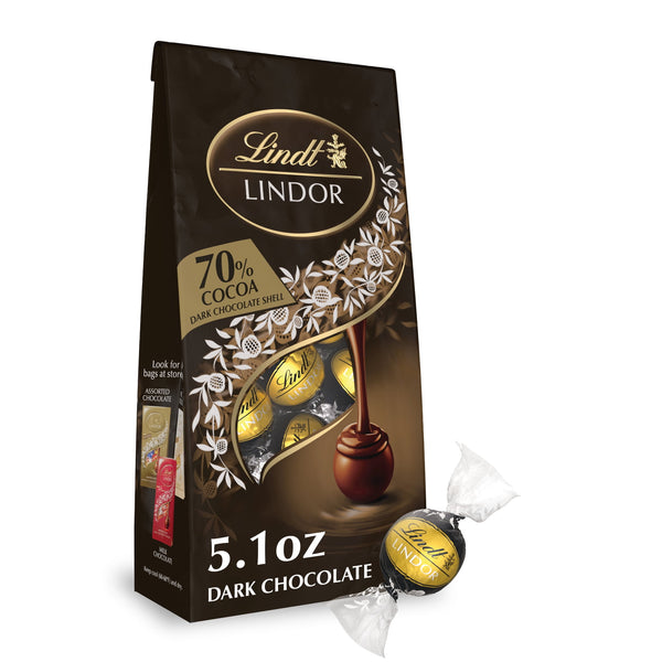 Lindt Lindor 70% Extra Dark Chocolate Truffles · Caramelos · 145 g · bolsa