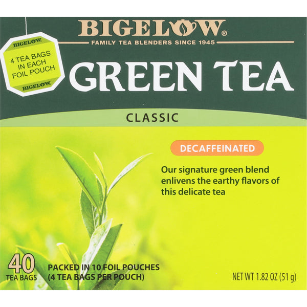Bigelow Decaffeinated Green Tea Classic Tea · Té · 40 pzas