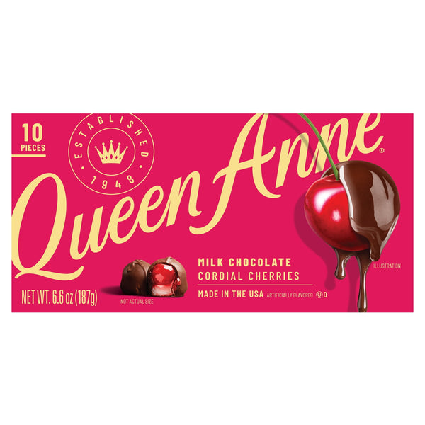 Queen Anne Milk Chocolate Cordial Cherries · Caramelos · 10 pzas de 187 g