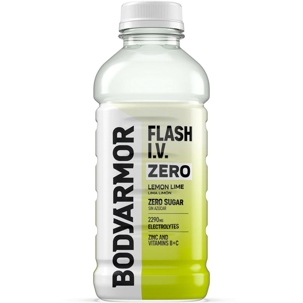 BODYARMOR Flash I.V. Lemon Lime Zero Sugar · Bebida · 591 ml · botella
