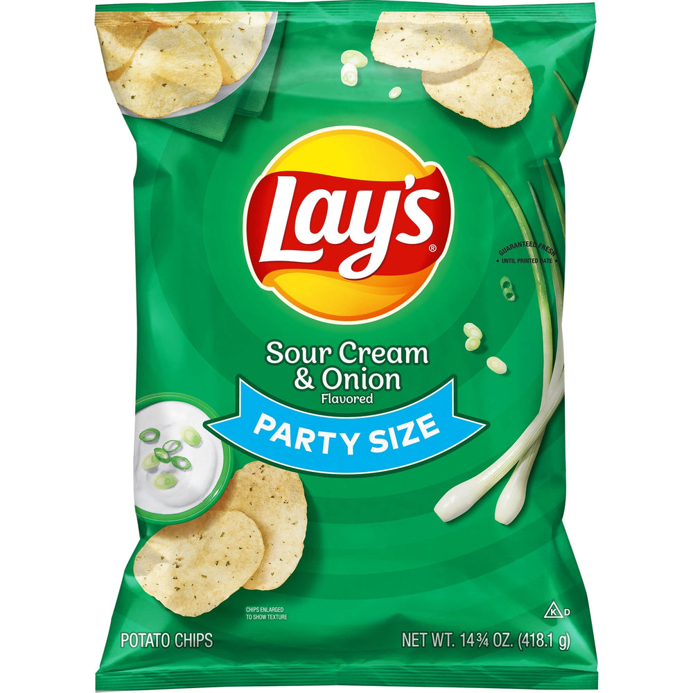 Lay's Sour Cream & Onion · Papas · 418 g · bolsa · tamaño fiesta