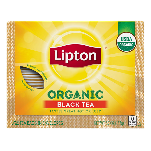 Lipton Organic Black Tea Can Help Support a Healthy Heart · Té · 72 pzas