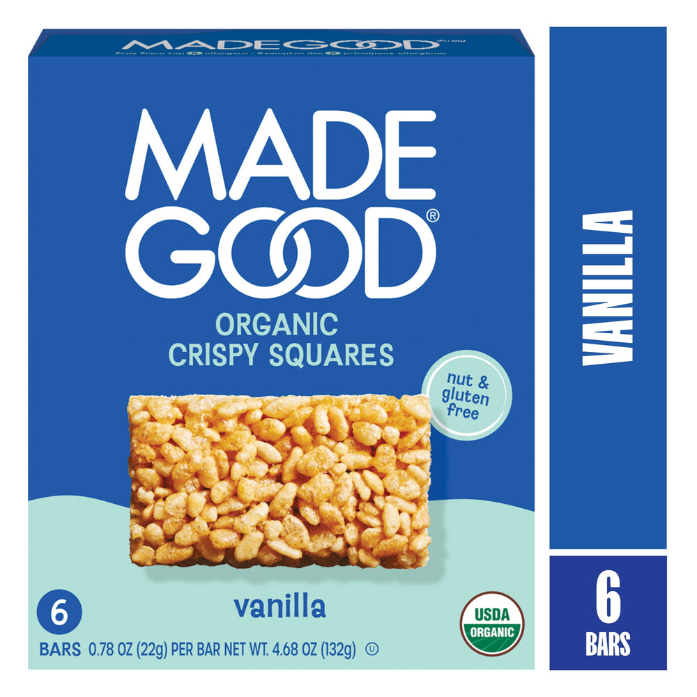 MadeGood Vanilla Squares · Pastelitos · 6 pack