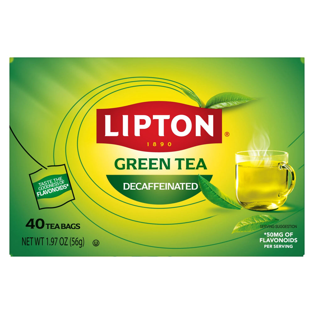 Lipton Decaffeinated Green Tea Bags Smooth · Té · 40 pzas