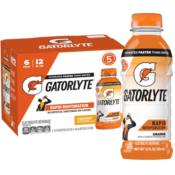 Gatorade Gatorlyte Orange Beverage · Bebida · 6 pzas de 355 ml