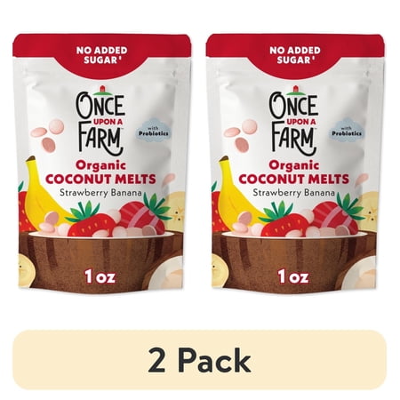 Once Upon a Farm Organic Coconut Melts Strawberry Banana · Gomitas · 2 pack de 28 g